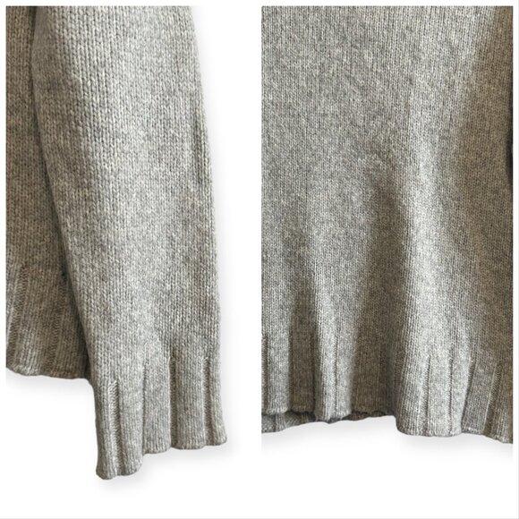Nili Lotan Zoe Turtleneck Sweater, Gray, Wool Blend, Size S, Oversized - Picture 11 of 14